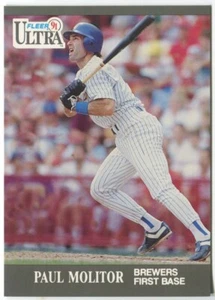 1991 Fleer Ultra #178 Paul Molitor Milwaukee Brewers - Picture 1 of 2