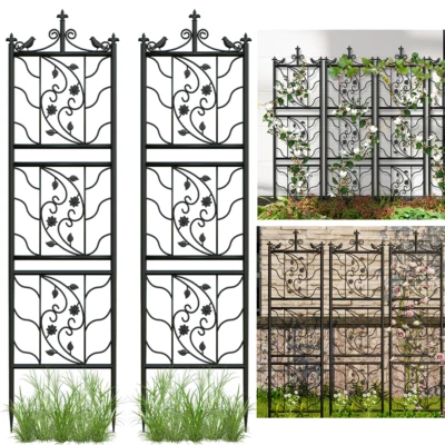195cm Rankgitter Metall 2 Set Rankhilfe Garten Spalier Deko Rankzaun Spalier XXL - Bild 1 von 4