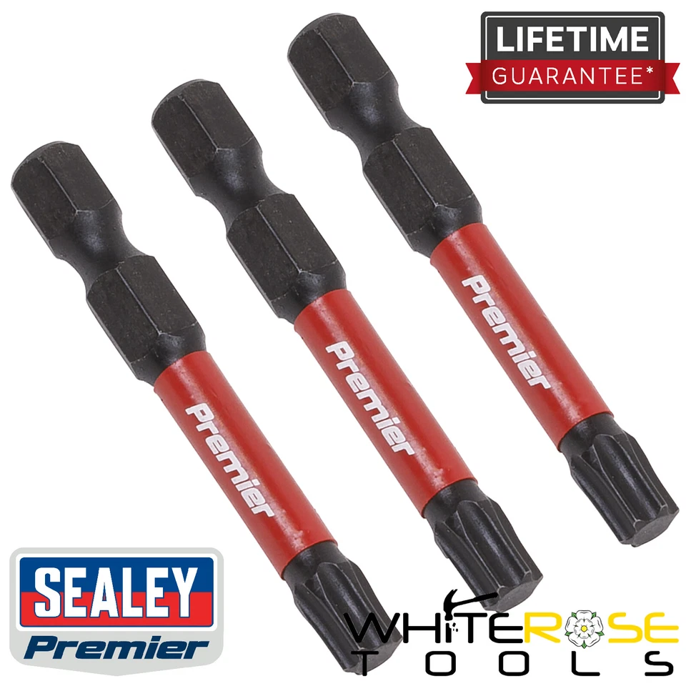 Sealey Power Tool Bits Premier TRX-Star* T30 Impact 50mm 3pc Drill Screwdriver - Image 1 of 1