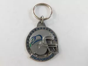 VINTAGE NFL FB SEATTLE SEAHAWKS SPLIT RING KEY CHAIN HELMET LOGO SISKIYOU - Picture 1 of 2