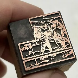 IMPRESORAS DE LETRAS DE IMPRESIÓN DE COLECCIÓN CORTE DE BLOQUE Hombres Golf en Escena del Cuarto Hoyo - Imagen 1 de 3