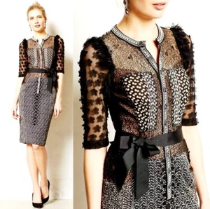 Beguile By Byron Lars Printed Short Sleeve Pencil DressNWOT Without Belt Size 0P - Picture 1 of 7