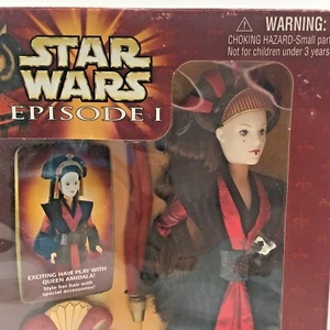 1998 Hasbro Star Wars E1 Ultimate Hair Queen Amidala 12 Inch Doll SIB - Picture 1 of 9