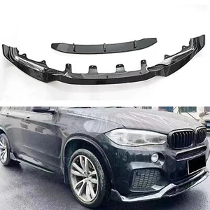 Black Front Bumper Spoiler Lip Kit MP Style For BMW X5 F15 2014-2018 M Sport ch - Picture 1 of 9