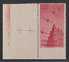 San Marino 346 Uu ** 1946, Flugpost 20 L. unten UNGEZÄHNT, postfrisch, 650 €