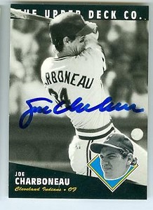 Joe Charboneau autographed baseball card 1994 Upper Deck #141 All Time Heroes