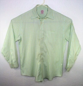 2 Brooks Brothers Button Down Supima Cotton Non-Iron Soft Check Shirt Large - Picture 1 of 12