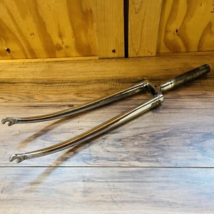 Vintage Coppi Columbus 700C Fork 1" Threaded Lugged Crown Chrome Campagnolo Drop - Picture 1 of 15