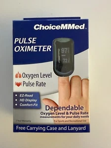 ChoiceMMed Pulse Oximeter EZ Read Dependable New In Box Sealed, Authentic - Picture 1 of 2