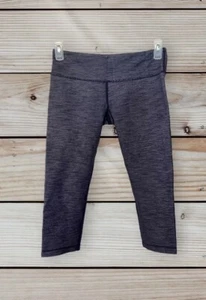 Pantalone leggings donna Lululemon taglia 8 Capri blu/grigio atletico ritagliato - Foto 1 di 8