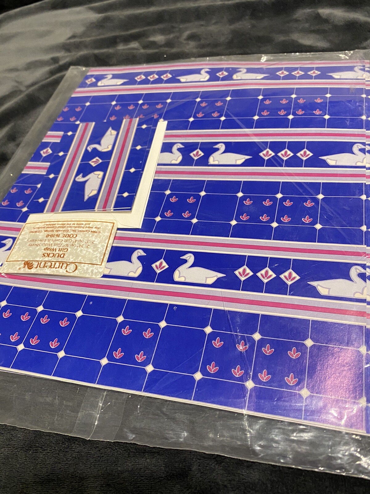Retro Current 1984 Tile Duck Wrapping Paper New In Package 2 24x30 plus  Cards | eBay