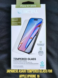JAPANESE ASAHI TEMPERED GLASS FOR APPLE IPHONE 16 [2024] - Picture 1 of 6