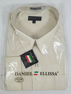 Daniel Ellissa Mens Dress Shirt sz 21-1/2, 35/36 (5XL) Beige Big Man 59" Chest - Picture 1 of 9