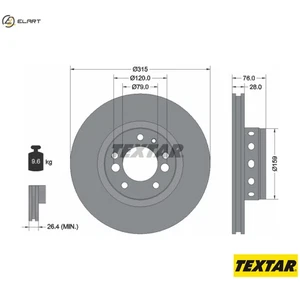 2x BRAKE DISC 92070900 FOR BMW S38B38 3.8L S38B36 3.5L 6cyl 5 E34 - Picture 1 of 9