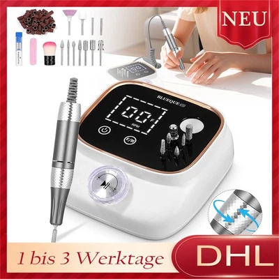 Profi Nagelfräser Elektrisch Nagelfeile Set Pediküre Maniküre Nail Art 45000 RPM - Bild 1 von 4