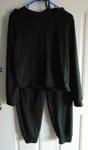 Damen 2-teiliges Lounge Set SCHWARZ Langarm Kordelzug bequem XL neu ohne Etikett - Bild 1 von 7