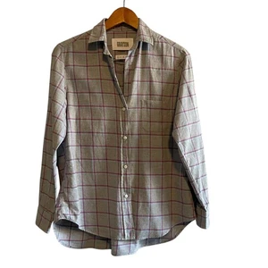 Grayson Women's Plaid Button Down Shirt The Hero Long Sleeve Cotton Gray XS - Picture 1 of 6