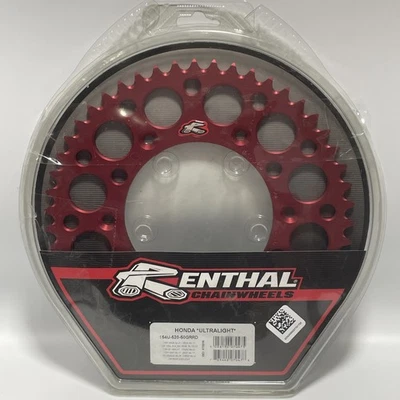 Renthal Rear Sprocket - Red, 520 / 50T 154U-520-50GRRD - Free Same Day Shipping! - Image 1 of 4