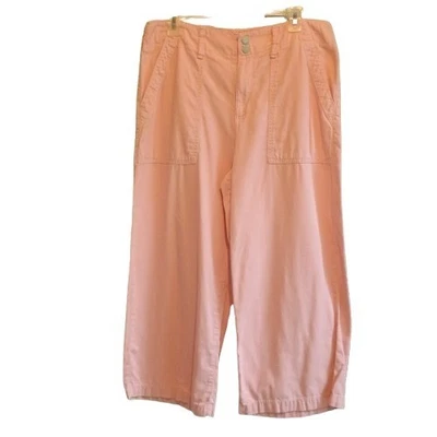 Calça jeans feminina Seven7 cropped gaúcha perna larga bolsos frontais traseiros rosa - Imagem 1 de 4