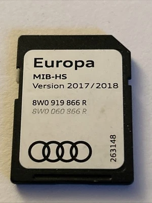 GENUINE AUDI SAT NAV MIB-HS NAVIGATION SD CARD 2017-18 MAP EUROPE UK 8W0919866R - Image 1 of 4