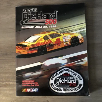 Talladega NASCAR 1996 Sears Diehard 500 Program with patch- Winton Cup Series  - Image 1 of 3