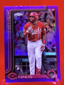 2025 Topps Chrome Rece Hinds #253 Purple Refractor - /250 Cincinnati Reds - Picture 1 of 2