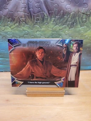 2022 Topps Star Wars Masterwork Obi Wan Kenobi Quote #OB1-4 Rainbow Foil /299 - Image 1 of 2
