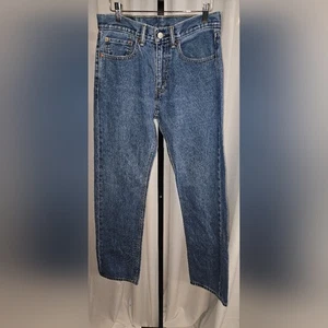 Jeans uomo Levi's 505 classico blu con etichetta rossa W31 L34 - Foto 1 di 9