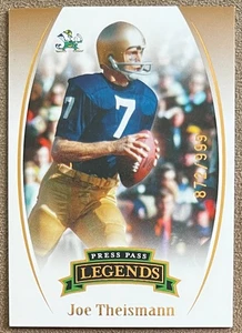 Tarjeta de fútbol americano 2007 Press Pass Legends bronce #B-90 Joe Theismann/999 Notre Dame - Imagen 1 de 2