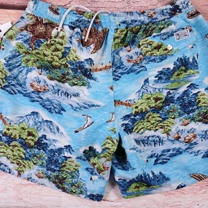 Polo Ralph Lauren Floral Aloha Swimsuit Swim Shorts - Asian Print Scene XXL/TTG - Picture 1 of 11