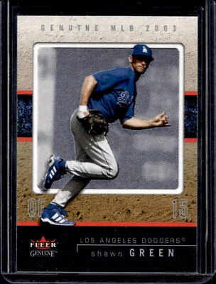 2003 Fleer Genuine Shawn Green #92 - Los Angeles Dodgers - Image 1 of 2