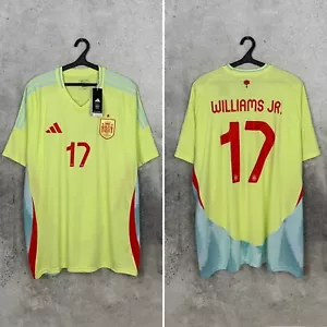 SPAIN 2024 AWAY FOOTBALL SHIRT #17 WILLIAMS JR. ADIDAS NATIONAL JERSEY SIZE 3XL - Picture 1 of 8