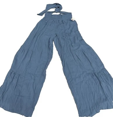 Pantalones de algodón Catalina para mujer azul sol talla XS Foto 1 de 2