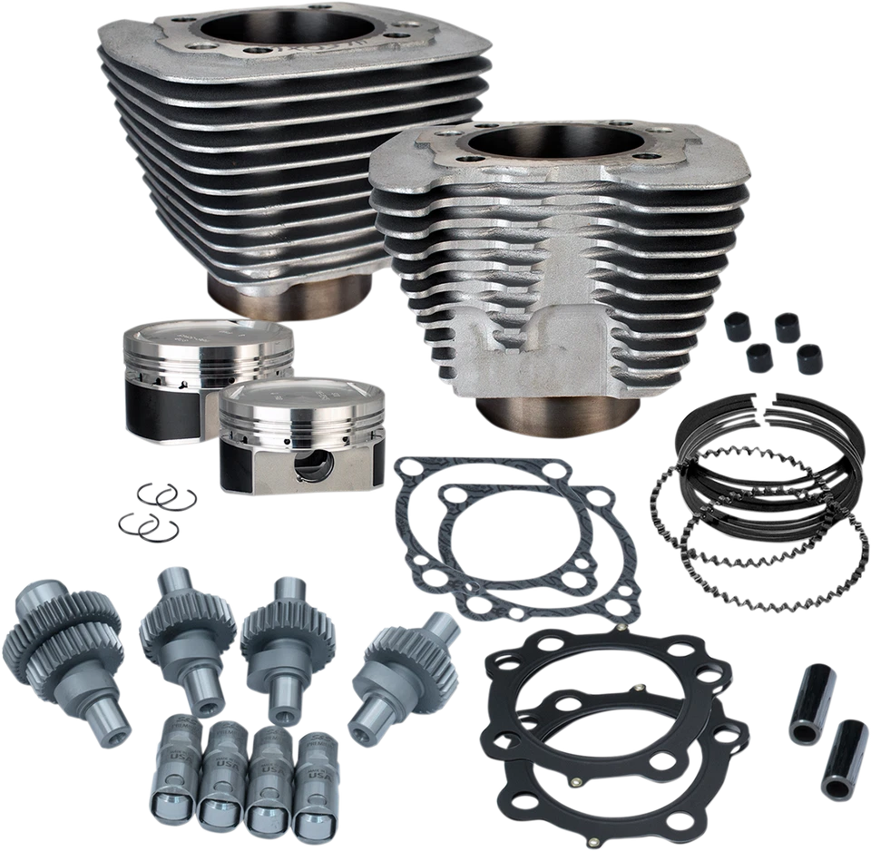 S&S CYCLE Sportster "Hooligan" 1200cc Big Bore Kit Silver Sportster XL 910-0700 Foto 1 de 1