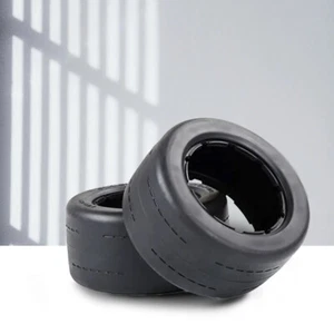 2pcs Slick On Road Tire 1\5 Scale RC Car for HPI KM ROVAN Baja 5B 5T 5SC LOSI - Picture 1 of 19