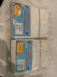 Package of 2 Vintage  Dish Towels 20" x 24" long cotton Blend blue White striped - Picture 1 of 12