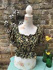 urban outfitters floral milkmaid short sleeved  top size S-P