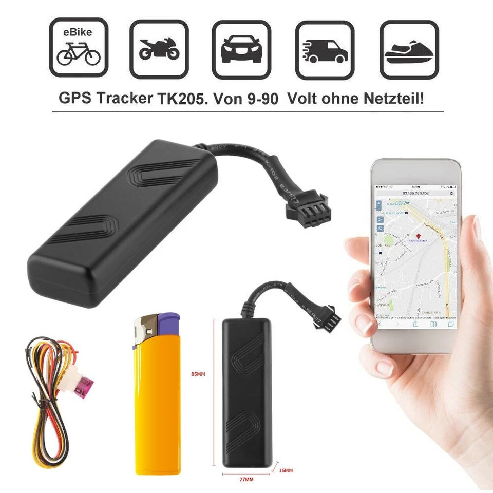 Mini Gsm/gps Tracker Sender Peilsender SOS Alarm KFZ Auto LKW Kinder Verfolgung