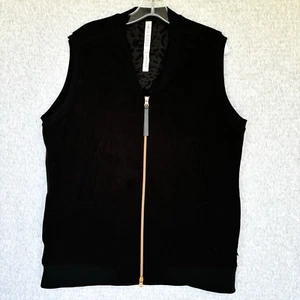 Lululemon Womens Zip Front Cotton Fleece Departure Vest Black (USA 10) / AU 14 - Picture 1 of 12