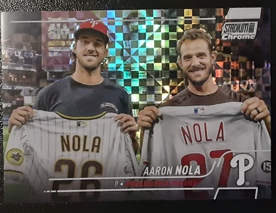 2022 Topps Stadium Club Chrome X-Fractor Parallel #284 - Aaron Nola - Image 1 of 2
