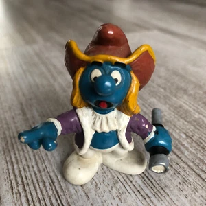 Christopher Columbus Smurf Historical Figure 1984 PVC Peyo Schleich Vintage - Picture 1 of 10