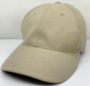 Vintage 1990’s 100% Wool Foot Locker Fitted Hat Size 7 3/8 Beige Cap RARE Blank - Picture 1 of 17