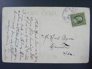 Kaycee Wyoming WY 1909 Type 2/3 Doane Cancel Postmark on Postcard Johnson Co - Picture 1 of 2