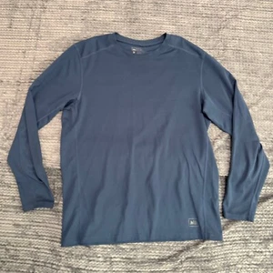 REI USA Long Sleeve Shirt Men's Large Size Blue 100% Polyester Lightweight Top - Picture 1 of 8