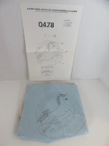 Vintage Tri Chem Ready to Paint Embroidery Unicorn Hoop Kit 0478 Rainbow - Picture 1 of 4