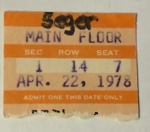 Bob Seger Ticket Stub Minneapolis Minnesota April 1978 - Picture 1 of 2