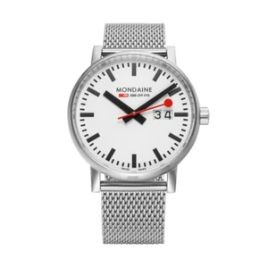 Mondaine Railways Evo2 Quartz Watch Men Women Stainless Steel 40mm Swiss Made - Picture 1 of 6
