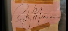 Rocky Marciano  Signed Autograph  6 x 3 large Pencil on pink paper NICE