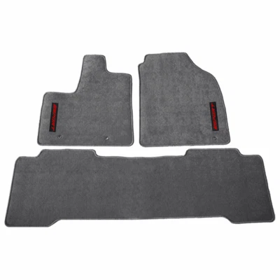 Fit For 01-06 Acura MDX 4DR Gray Nylon Floor Mats Non-slip Carpet w/ Red Sport - Image 1 of 3