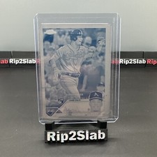 2023 Topps Chrome Update Vaughn Grissom Cyan 1/1 Printing Plate. Atlanta Braves